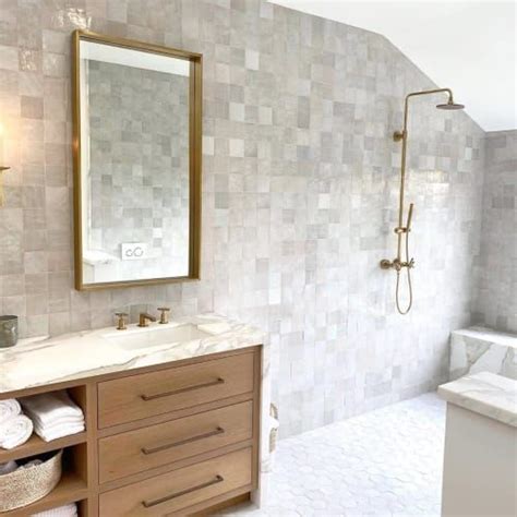 Tiles Casablanca White Hex Zellige In 2021 Master Bathroom Zellige Tile Bathroom Bathroom