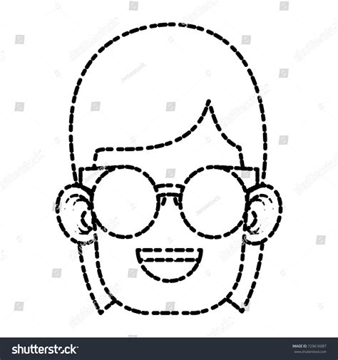 Cute Girl Glasses Cartoon Stock Vector Royalty Free 729616087 Shutterstock