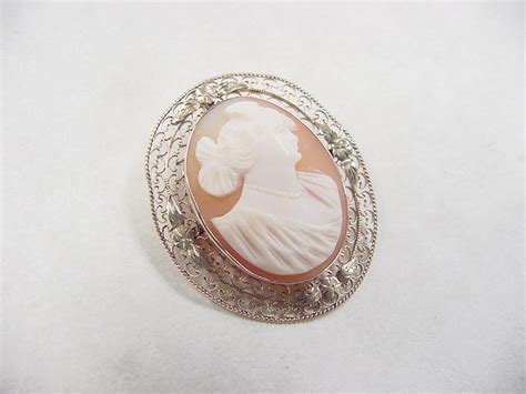 Vintage 10k Gold Cameo Pendant Pin Brooch From Arnoldjewelers On