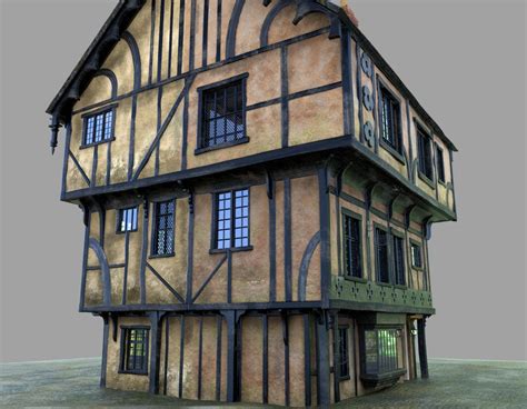 Wide Tudor House 3d Model Cgtrader