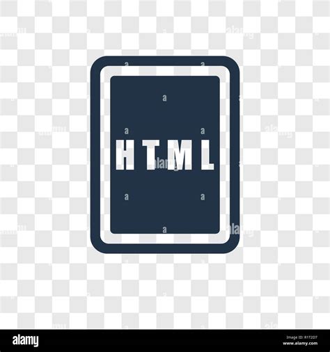 Html Vector Icon Isolated On Transparent Background Html Transparency Logo Concept Stock Vector