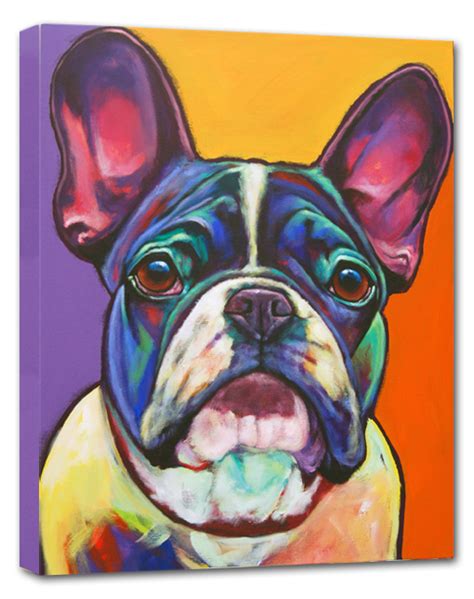 Frenchy Ron Burns Studio Colorful Dog Paintings Dog Paintings Dog Art