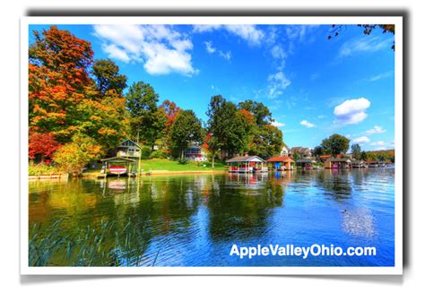 Beautiful Fall Day At The Apple Valley Lake In Central Ohio