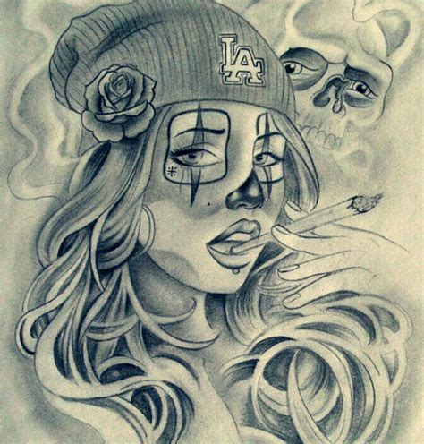 27 best gangster girl tattoo drawings images on pinterest gangsta girl female tattoos and