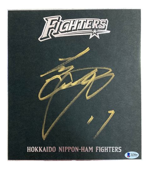 Shohei Ohtani Signed 95x105 Hokkaido Fighters Shikishi Board Bas A63