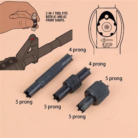 Tactical Steel Rifle Ar15 M16 A1 A2 Front Sight Adjustment