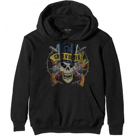 Guns N Roses Mikina Top Hat Skull Black Pánska Musicwear Tričká
