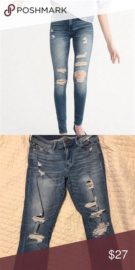 Abercrombie And Fitch Super Skinny Ripped Jeans Harper Super Skinny Ripped Jeans By Aandf Worn