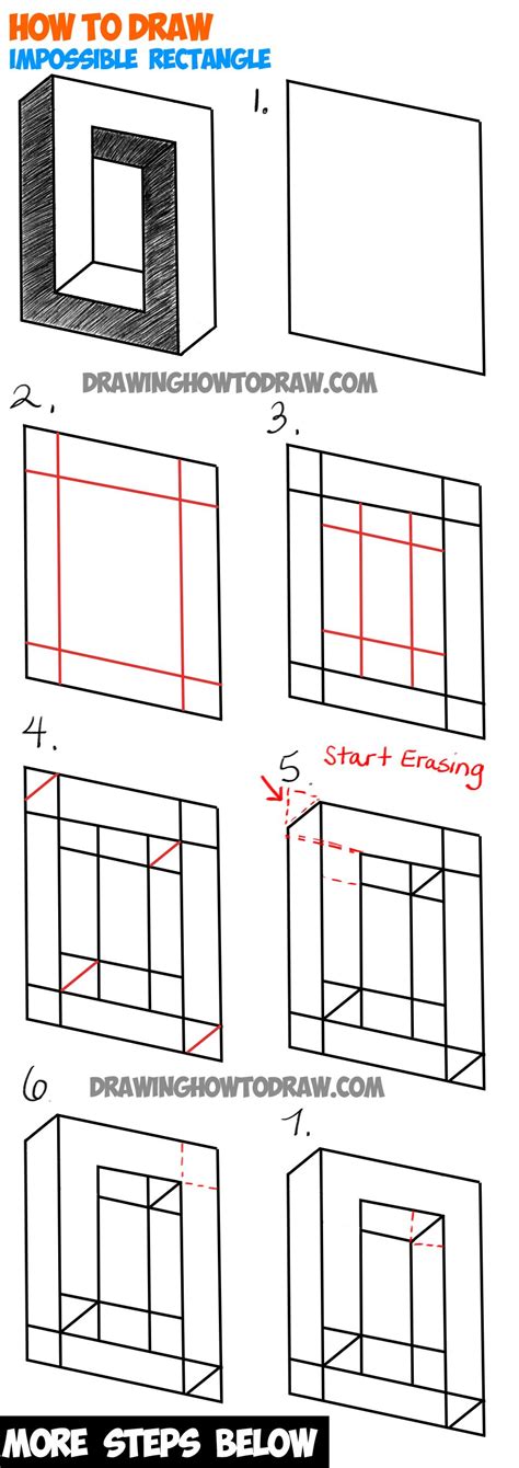 How To Draw A 3d Rectangle At Drawing Tutorials