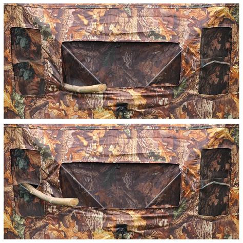 Pop Up Hunting Ground Blind Real Tree Camo Tent Hunt Turkey Deer Extra