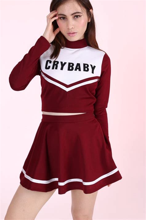 Made To Order Team Crybaby Cheerleading Set Trajes De Porrista