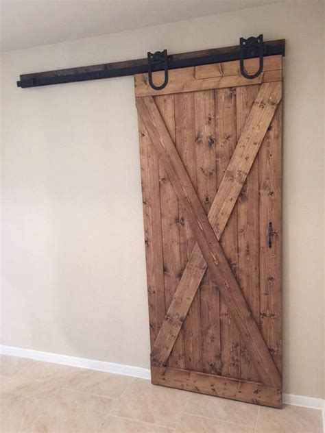 I loved pine with the lights and darks, but not the medium stains. sliding barn door. This customer went with knotty pine ...