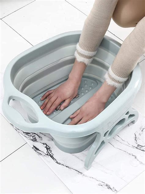 Buy Collapsible Foot Spa Soaking Bath Basin With Massage Roller Extra Large Soaker Tub