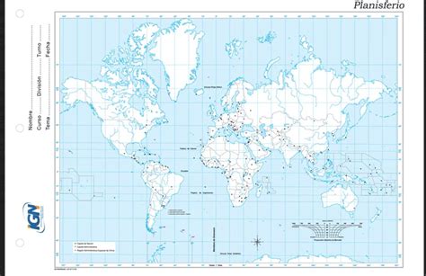 Progreso Y As Coro Mapa Planisferio Fisico Para Imprimir Profesor De