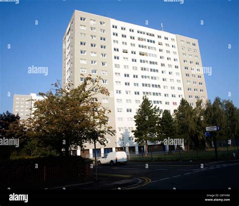 High Rise Inner City Flats Anlaby Road Hull Yorkshire England Stock