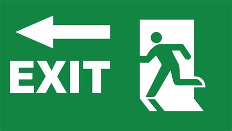 Emergency Exit Sign Images Browse 102 Stock Photos Vectors And