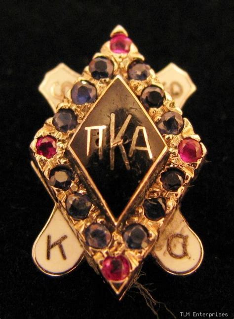 Ruby And Sapphire Pi Kappa Alpha Badge Alpha Fraternity Pi Kappa Alpha