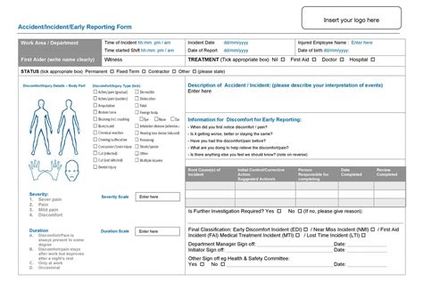 Get Our Example Of Dental Incident Report Form Template