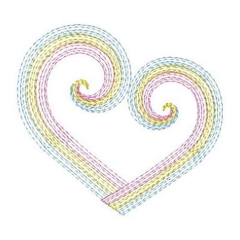 Heart Swirls Machine Embroidery Design Embroidery Library At