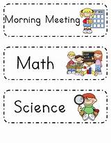 Images of Kindergarten Schedule