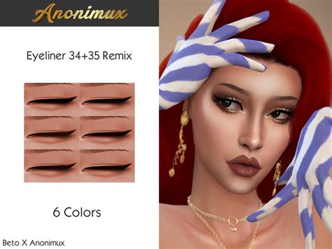 Beto X Anonimux Eyeliner 3435 Remix The Sims 4 Catalog