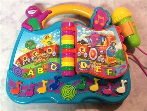 Mattel 2003 Barney The Dinosaur Abc And 123 Musical Book Learning Toy
