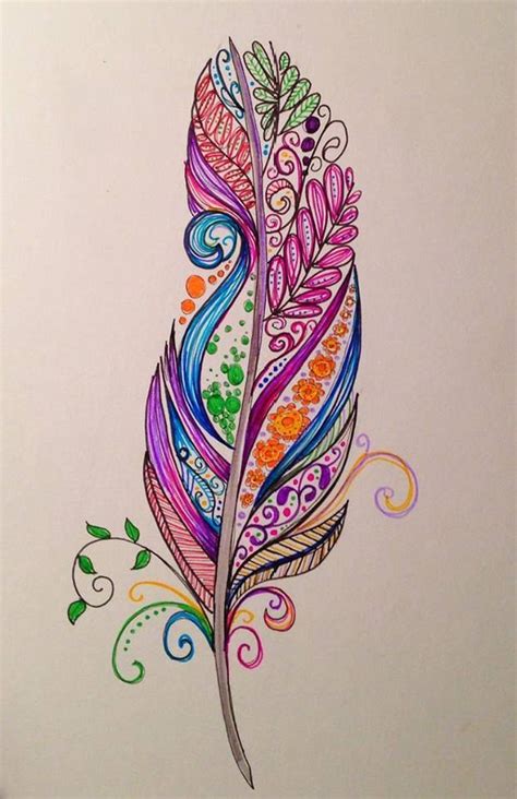 Feather Zentangle Feather Tattoo Design Feather Art Feather Tattoos