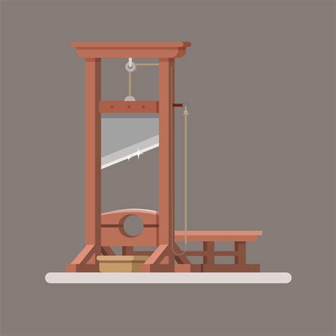 Guillotine Punishment Device For Executions By Beheading Cartoon