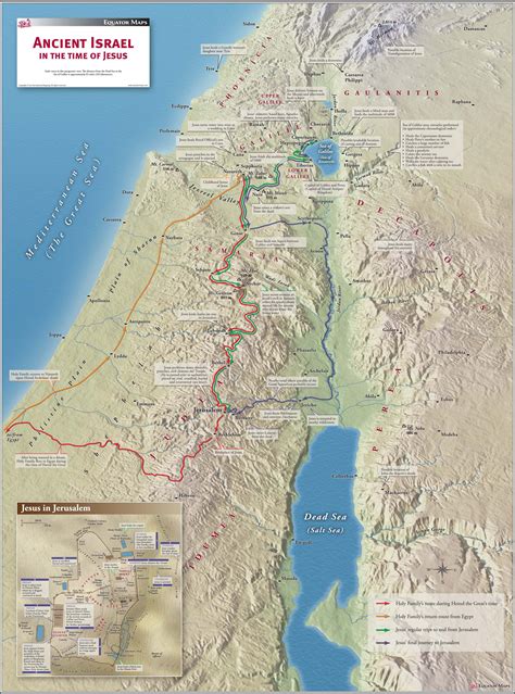 Ancient Israel Wall Map By Equator Maps Mapsales