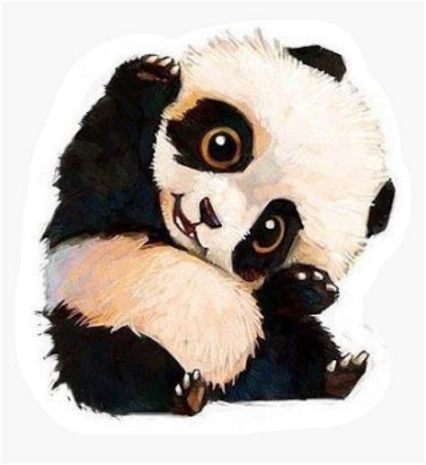 Panda Cub Chibi Kawaii 🐼freetoedit Chibi Kawaii Panda Drawing Hd Png