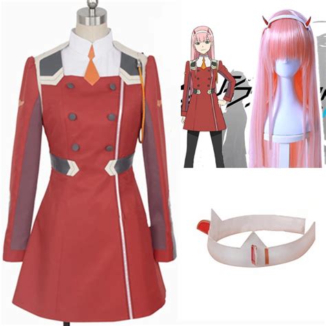 Darling In The Franxx Zero Two Straight Pink Anime Cosplay B5a