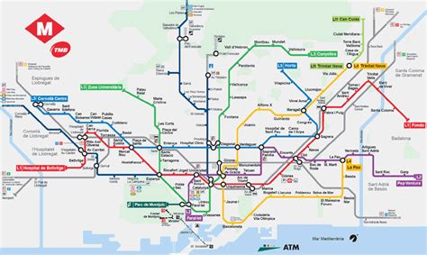 Barcelona Metro Map Visiter Barcelone Barcelone Plan De M Tro