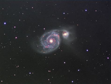 Messier 51 Whirlpool Galaxy In L Rgb H Alpha Spektrum Der Wissenschaft