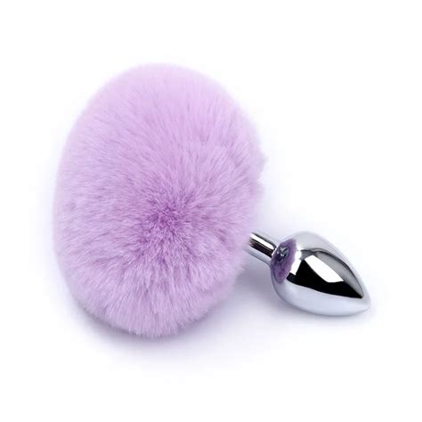 Hot Sale Colorful Faux Fox Fur Anal Plug Sex Fuzzy Ball Tail Butt Plug Teaser Sex Backyard Anus