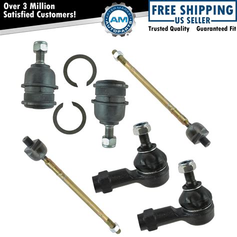 6 Piece Kit Lower Ball Joint Inner Outer Tie Rod End LH RH For 00 05