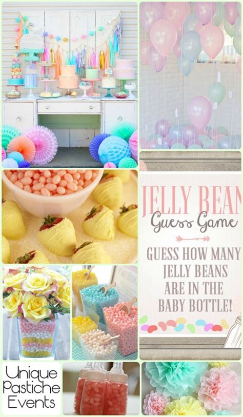 Sugary Sweet Pastels Jelly Beans Baby Shower Ideas Unique
