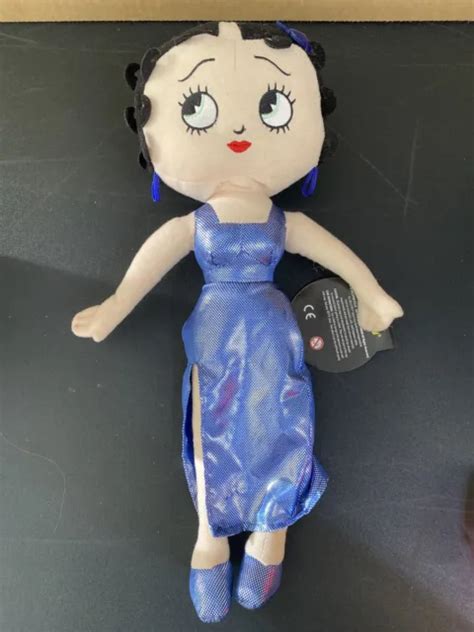 Betty Boop Doll 15 Plush Toy Shiny Long Blue Dress W Slit 2016 Kelly