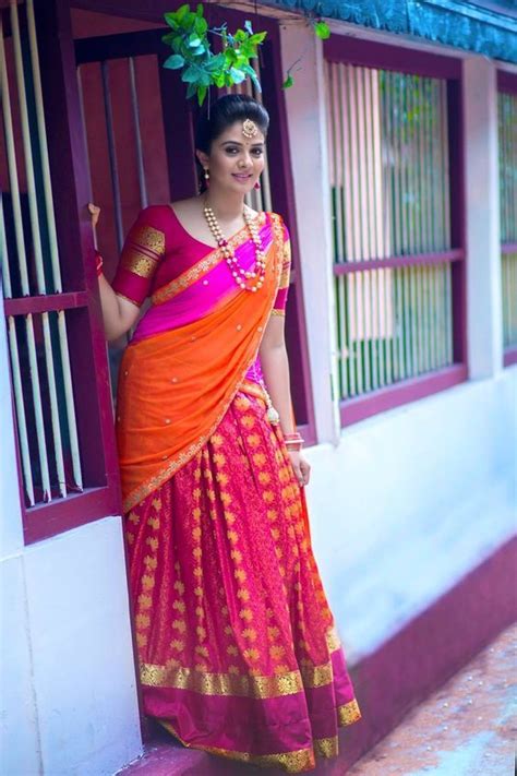 40 Half Saree Designs That Are In Trend This Year Candy Crow Pink