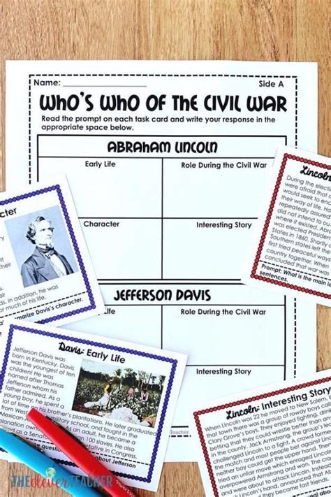 15 Civil War Lessons For 5th Grade And Middle School 5th Civil