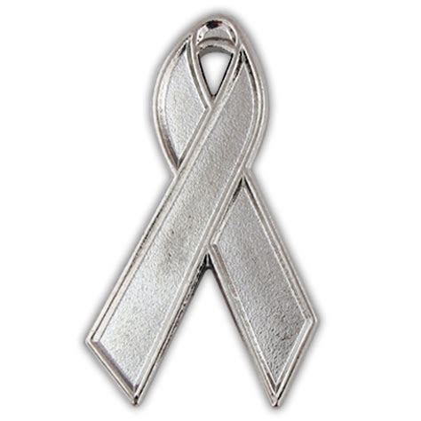 Silver Ribbon Lapel Pin Pinmart