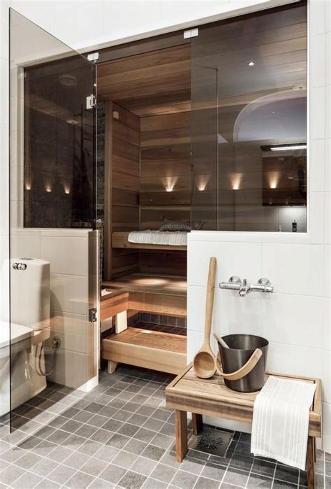 A Bit Of Luxury 35 Stylish Steam Rooms For Homes Sauna Bathroom