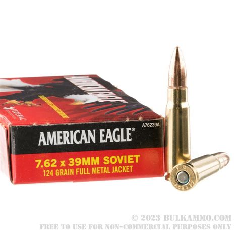 500 Rounds Of Bulk 762x39mm Ammo By Federal 124gr Fmj