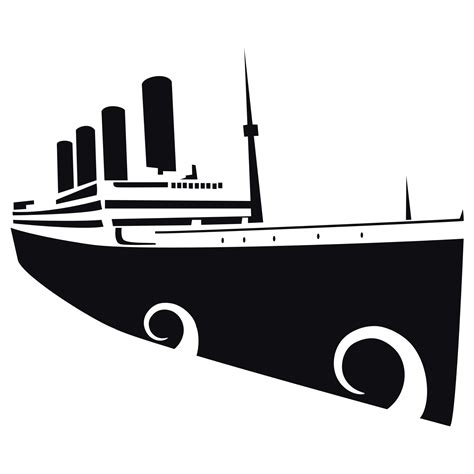 Titanic Vector Image Silhouette Vector Ship Silhouette Titanic Tattoo