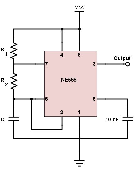 555 Timer Astable Circuit Calculator Electrical Engineering