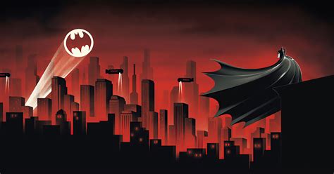 Batman The Animated Series Red World 4k Wallpaperhd Superheroes