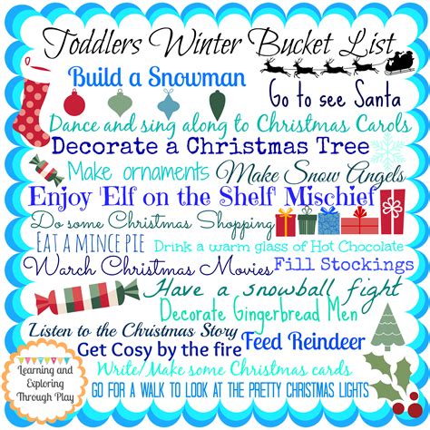 Learning and Exploring Through Play: Toddlers Winter Bucket List