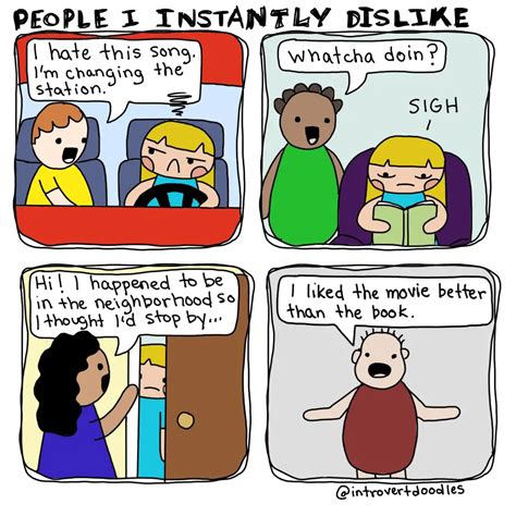 These Hilarious Introvert Doodles Will Make You Lol Introvert Spring