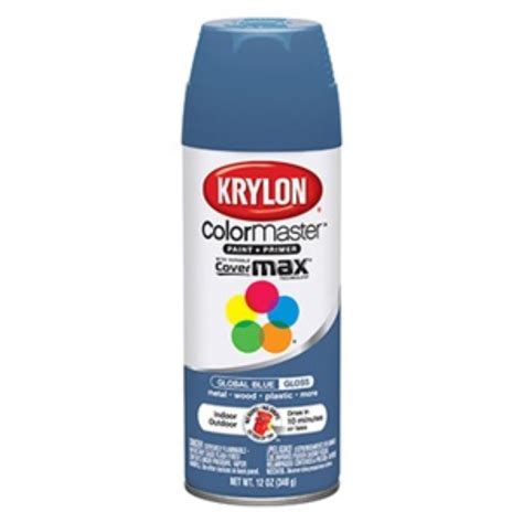 Krylon Colormaster Gloss Global Blue Spray Paint Leonard S Browne