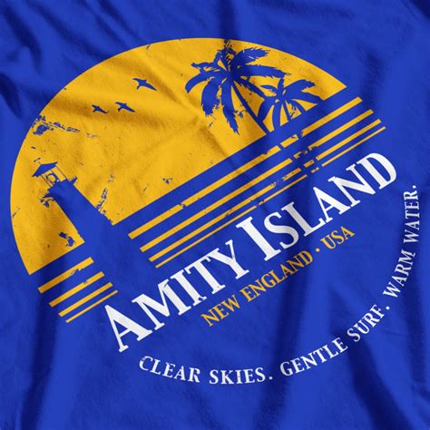 Jaws Inspired Amity Island T Shirt Postees