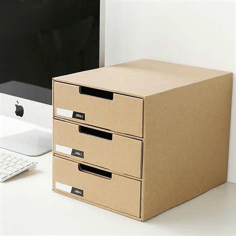 Big Practical Paper Drawer Storage Box Desktop Diy File Documents